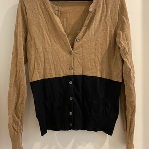 Tan and black J Crew cardigan (NEVER WORN)
